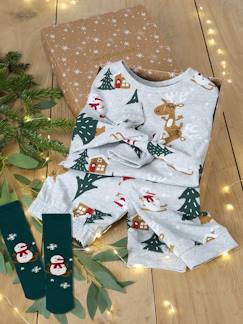 -Conjunto de Natal, pijama + meias de menino