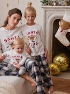 Pijama de Natal para menina, 'Santa Club', coleção Cápsula Família cru 