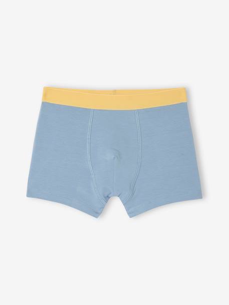 Lote de 5 boxers stretch para menino azul-céu 