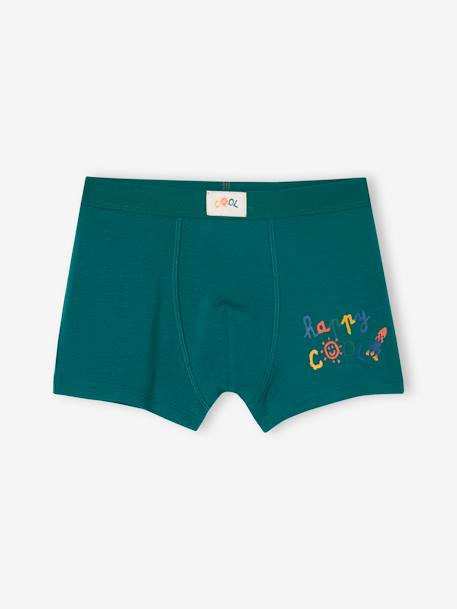 Lote de 5 boxers stretch COOL, para menino azul-rei 