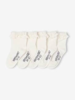 Bebé 0-36 meses-Meias, collants-Lote de 5 pares de meias, para bebé menina