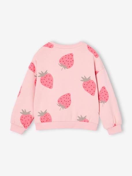 Sweat fantasia com corações ou bolas, para menina baunilha+rosa+verde-acinzentado+vermelho 