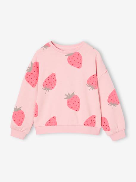 Sweat fantasia com corações ou bolas, para menina baunilha+rosa+verde-acinzentado+vermelho 