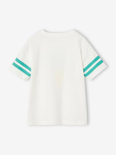 T-shirt desportiva com motivo de ténis para menino branco 