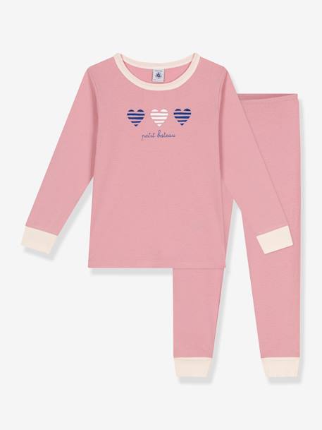 Pijama de criança, em algodão, da Petit Bateau rosa 