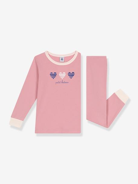 Pijama de criança, em algodão, da Petit Bateau rosa 