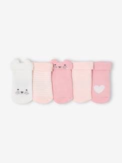 Bebé 0-36 meses-Meias, collants-Lote de 5 pares de meias "gato", para bebé