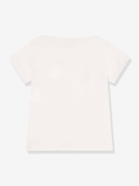 T-shirt coração, para criança, mangas curtas, da PETIT BATEAU branco 