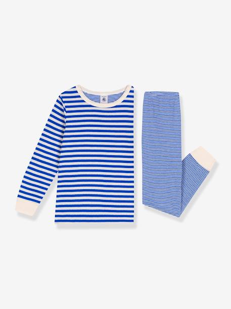 Pijama para criança, em tubique, da PETIT BATEAU azul 