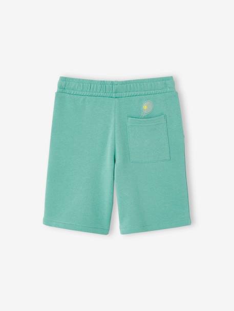 Bermudas de desporto em moletão, para menino verde-menta 