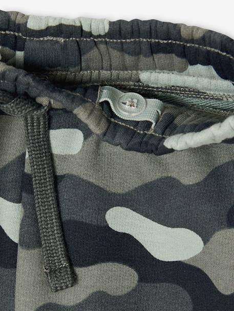 Bermudas estampado camuflado, para menino caqui 