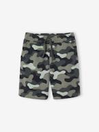 Bermudas estampado camuflado, para menino caqui 