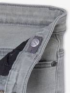 Jeans slim morfológicos 'waterless', medida das ancas MÉDIA, para menino AZUL ESCURO DESBOTADO+AZUL ESCURO LISO+CINZENTO ESCURO LISO COM MOTIV+double stone+ganga cinzenta 