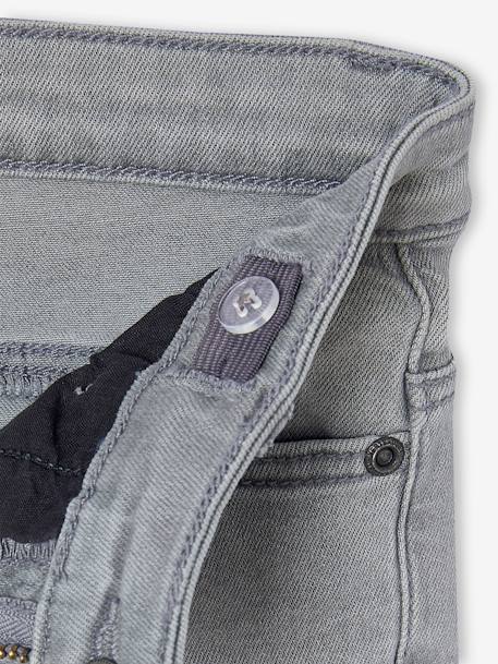 Jeans slim morfológicos 'waterless', medida das ancas MÉDIA, para menino AZUL ESCURO DESBOTADO+AZUL ESCURO LISO+CINZENTO ESCURO LISO COM MOTIV+double stone+ganga cinzenta 