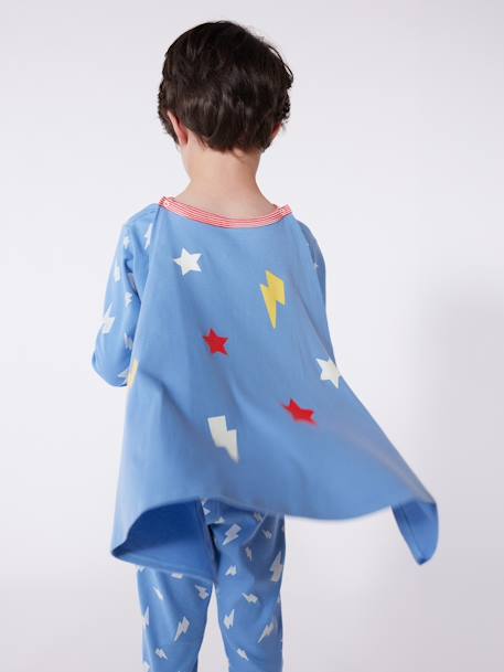 Pijama disfarce super-herói/heroína, unissexo, da PETIT BATEAU azul 