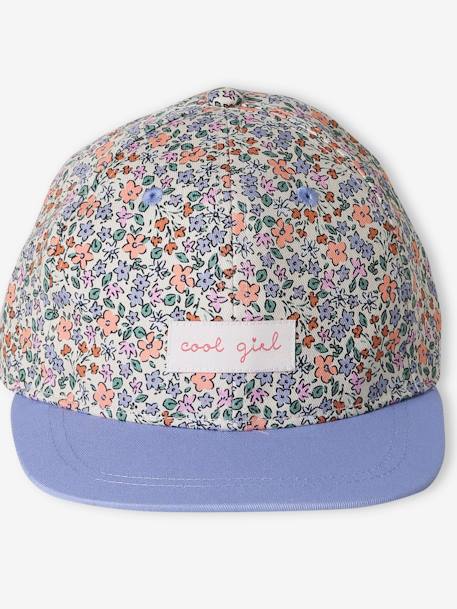 Boné florido, para menina azul+rosa 