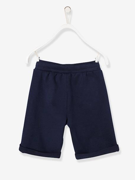 Bermudas em moletão, para menino Azul escuro liso+AZUL MEDIO LISO COM MOTIVO+CINZENTO ESCURO LISO COM MOTIV+noz pecã 