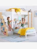 Cama mezanino com prateleiras Montessori para combinado EASYSPACE Branco claro liso 