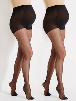 Roupa grávida-Lote de 2 collants em voile, especial pré-mamã