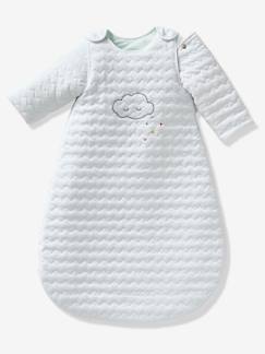Mala de Maternidade-Têxtil-lar e Decoração-Saco de bebé acolchoado com mangas amovíveis, coleção Bio, tema Nuvem e triângulos