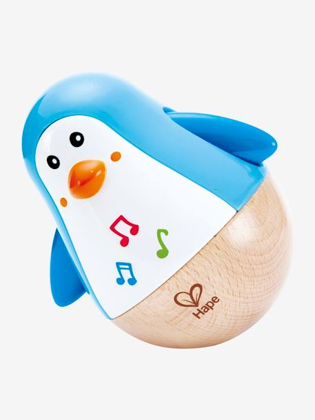 Pinguim sempre-em-pé musical, da HAPE azul+azul-turquesa 