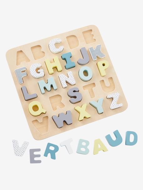 Puzzle de letras de encaixar, em madeira-Brinquedos-Vertbaudet