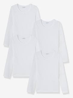 Toda a Seleção-Menina 2-14 anos-Roupa interior-Camisolas interiores-Lote de 4 camisolas de mangas compridas