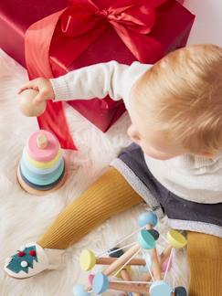 Brinquedos-Primeira idade-Pirâmide de atividades Montessori, em madeira FSC®.