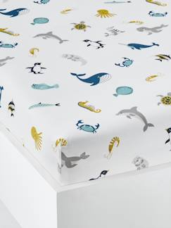 Têxtil-lar e Decoração-Roupa de cama criança-Lençol-capa para criança, tema Abecedário de animais marinhos