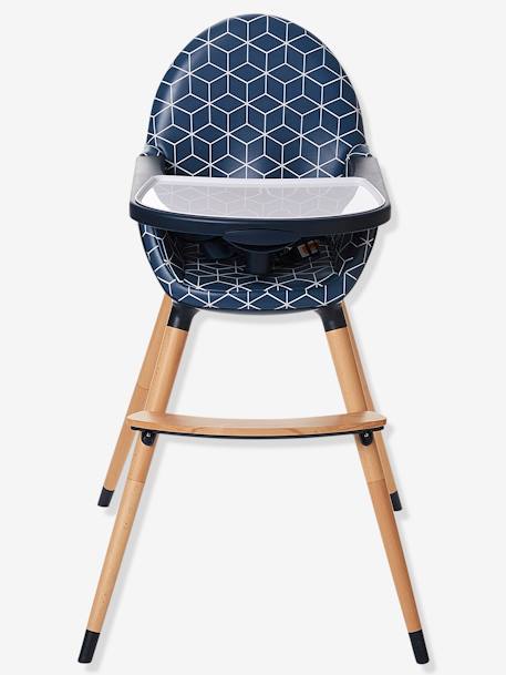 Cadeira alta evolutiva em 2 alturas, TopSeat AZUL ESCURO ESTAMPADO 