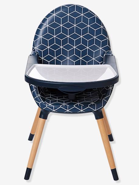 Cadeira alta evolutiva em 2 alturas, TopSeat AZUL ESCURO ESTAMPADO 