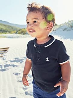 Personalizáveis-Bebé 0-36 meses-T-shirts-Polo personalizável bordado no peito, para bebé menino