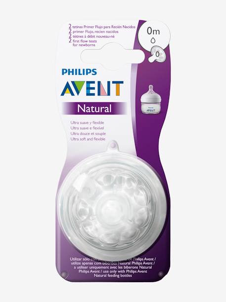 Lote de 2 tetinas Philips AVENT Natural, 5 débitos SEM COR 