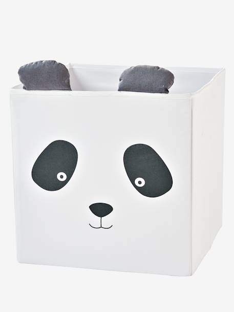 Lote de 2 caixas em tecido, Panda koala BEGE MEDIO LISO 